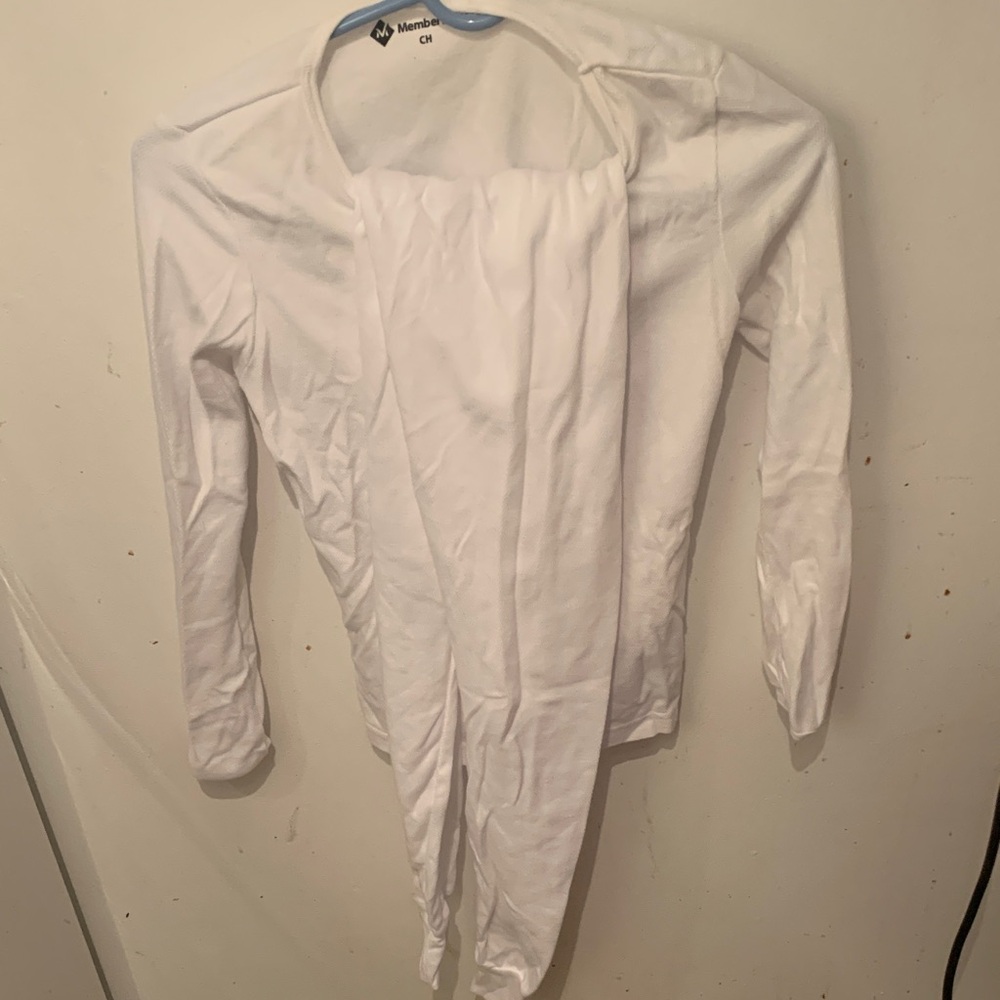 Brand New Members Mark White Long Sleeve Thermal Bodysuit Top+ Longjohns SZ S